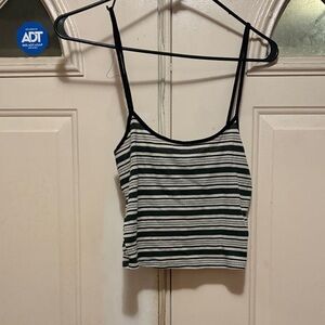 Striped Black and White Women's Top